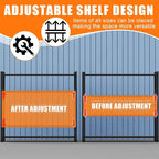 torage Shelves,Garage Shelving Heavy Duty Metal Adjustable Garage Shelves, Shelving Units Industrial Shelving for Warehouse(Black, W47.2*D19.7*H79)
