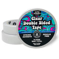 HIPPIE CRAFTER Clear Double-Sided Tape for Crafts, 1 Inch Wide Heavy-Duty Adhesive, Strong Sticky Thin Mounting Tape for Posters, Carpets, and Wall-Safe Use, 3 Rolls, 60ft x 1" Each, 180ft Total