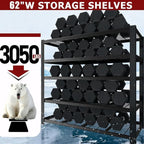 62" W 3050LBS Storage Shelves Unit,5 Tier Heavy Duty Metal Shelving Unit and Storage Large Rack,72" H x62 W x24 D Adjustable Metal Shelving Unit,Garage Shelves for Basement,Warehouse