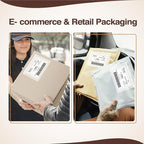 7x10 Shipping Label Sleeves 200 Pack- Strong Adhesive Back for Secure Package Labelling, Protects Documents with Packing Slip Pouches -Packing Sleeves for Mailing and Packaging -WaterProof and Durable