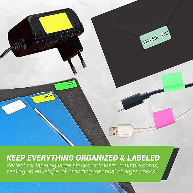 Royal Green RED Rectangular Color Sticker 1.57 inch x 0.75 inch - Color Code Labels Rectangle (40mm x 19mm) 300 Pack