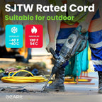 GEARit Outdoor 14 AWG Gauge 3 Prong Plug 100 Foot Extension Cord, Power Cord for Lawn, Garden, Appliances, 14/3, SJTW Heavy Duty for Indoor/Outdoor, All Purpose Weather Resistant, 100 Feet, Yellow