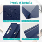 Binditek 30 Pack Clear Front Report Covers with 3 Prongs, 100-Sheet Capacity, Heavy-Duty Plastic Report Folder with Navy Back Covers, 3 Metal Prongs Fasteners, for Letter Size, Office Supplies