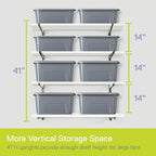 Heavy Duty 4-Tier Lumber Storage Rack by Delta Cycle, Holds Up To 640 lbs - Wood Storage Rack With Fully Adjustable Arms - Steel Construction Storage Solution For Garage, Basement & Pantry