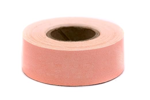 ChromaLabel 1 inch Clean Remove Color Code Labeling Tape, 500 inch Roll, Salmon