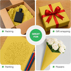 Yellow Kraft Paper Roll 36" x 1200" (100 feet) with Cutter - USA-Made Gift Wrapping Paper for Packing, Moving, Shipping & Crafts/Arts - 100% Recyclable Natural Craft Material by IDL Packaging