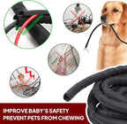 Black Braided Cable Management Sleeves Wire Loom Tubing Cord Protector Self-Wrapping (3/8"-20Feet)