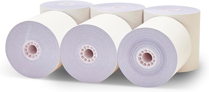 3 X 65' 3-ply White/Canary/Pink Carbonless Kitchen Paper 50 Rolls TMU 220, 50 Rolls