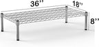 18''W x 36''L x 8''H Chrome Plated Wire Dunnage Rack | Off The Floor Storage