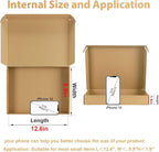 Trwcrt Shipping Boxes 13x10x2 Set of 20, Corrugated Cardboard Box for Packing Small Business, Brown