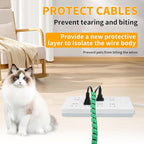 Spiral Cable Wrap, 16.4ft, 33ft Wire Protection Sleeve Cover Cable Organizer Pipe Flexible Spiral Wrap Winding Tube Prevent Cat from Chewing Cables (Green, 10mm (3/8")-16.4ft)