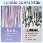 3 Pack 3.3 x 8.2 ft Light Purple Foil Fringe Backdrop Curtains, Tinsel Streamers Party Decorations, Fringe Backdrop, Door Shimmer for Baby Shower or Birthday Party