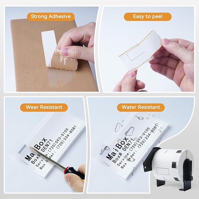 Suminey - Compatible Barcode Labels Replacement for Brother DK-1209 (2.4 in x 1.1 in), Use with Brother QL Label Printers [10 Rolls/8000 Labels + 1 Frame]