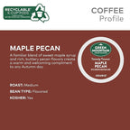 Green Mountain Coffee Roasters Maple Pecan Keurig K-Cup Pods, Light Roast Coffee, 60 Count