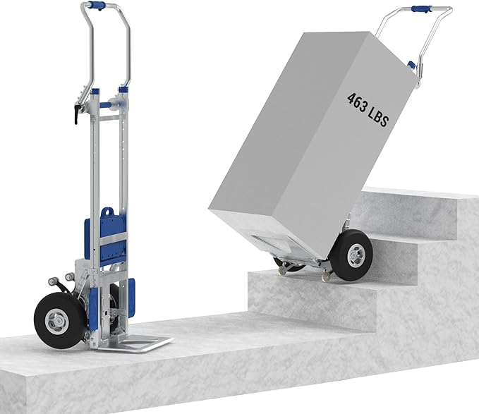 Electric Stair Climbing Dolly Hand Truck with Brake,Powered Stair Climbing Hand Trucks Dolly Cart for Moving,463lbs Capacity Heavy Duty Stair Climber(XSTO ZW7210GC)
