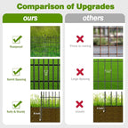 5 Panels No Dig Decorative Garden Fence with Gate for Yard, 40 in(H) X 11.8 ft(L) Animal Barrier Fencing for Outdoor Dog, Metal Portable Garden Fences for Borders, Pets, Landscape, Temporary Fence