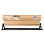 Brown Kraft Paper Jumbo Roll 48" x 14400" (1200 ft) with Dispenser – USA-Made Natural Kraft Paper 30lb Thickness for Packing, Wrapping, Void Filling, Kids' Arts, DIY & School Projects by IDL Packaging