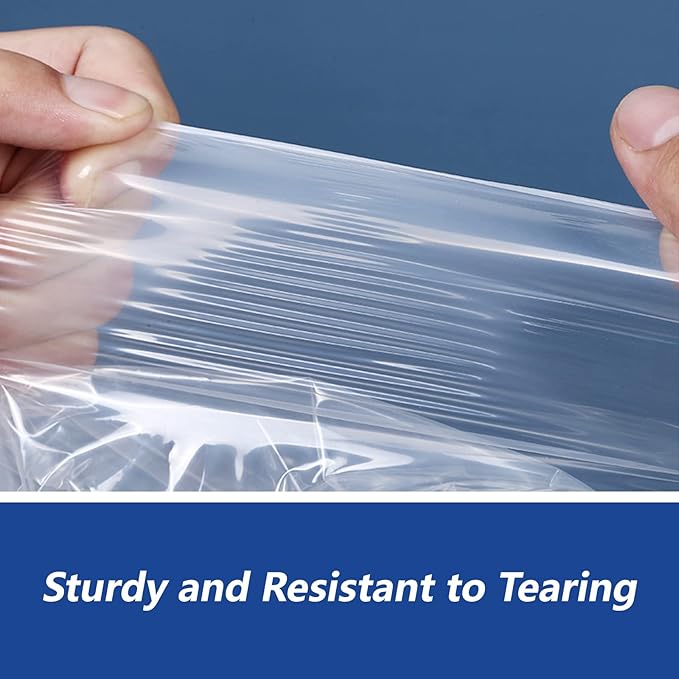 iMailer - 200 Count - 6" x 9" Small Clear Poly Bags with Suffocation Warning Self Seal 1.6 Mil for Clothing, Bakery, Gifts - Resealable Adhesive, Not Strong