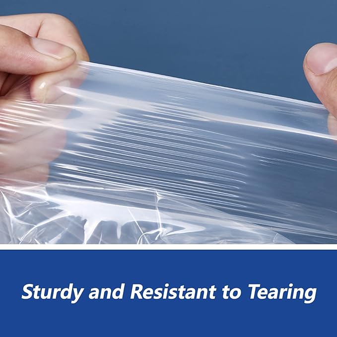 iMailer - 500 Count - 10" x 13" Clear Poly Bags with Suffocation Warning Bags for Prints, Photos, Documents, Clothing, T-Shirt - Resealable Adhesive