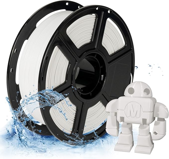 FLASHFORGE PETG Pro Filament 1.75mm White, 3D Printer Filament 1kg (2.2lbs) Spool, Dimensional Accuracy +/- 0.02mm, 3D Printing Filament for Various Mechanical Parts, Waterproof Parts