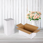 Hoikwo 9x5x4 Shipping Boxes Set of 25, White Corrugated Cardboard Box for Small Business for Packaging Mailing