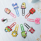 30 PCS Bookish Paper Clips Metal Paperclip Large Size Paper Clip Cute Bookmark Colorful Office Supplies Bookmark Clamp Desk Accessories Stationery for School Gifts for Christian