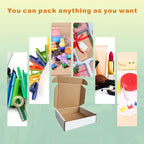 400 Pack 4x4x1'' Small Shipping Boxes, Corrugated Cardboard Mailers for Business, White (CM441-400)