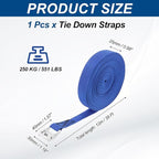 PATIKIL Lashing Straps 1" x 39 Ft, Tie Down Strap Cam Buckle Adjustable Ratchet Straps 551 lbs for Cargo Trucks Motorcycle Luggage, Blue