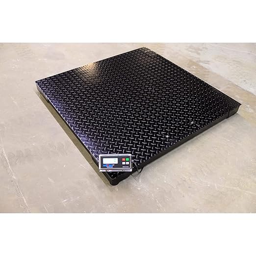Liberty Scales Heavy Duty Industrial 48" x 48" Floor Scale with Printer Accurate Digital Pallet Scales for Warehouse or Shipping Weighing (10,000 lbs x 1 lb)
