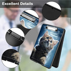 Clipboard with Storage,Office Supplies Nursing Clipboards Folder with Pen Holder Plastic Foldable Clip Board with Storage for Nurse Teacher,Swimming cat