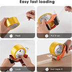 Fast Reload 3 Inch Wide Large Tape Gun Dispenser Packing Packaging Sealing Cutter (TG04-ORG)