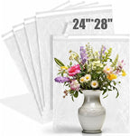 5 Pack Self Seal 24 x 28 Inch Bubble Bags Extra Large Clear Bubble Cushioning Pouches for Packing Shockproof Wrap Bag for Shipping Moving Fragile Dishes China Plates Painting Fragile Items