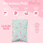 6x9 Designer Poly Mailer 100 Pack Heavy Duty Waterproof Self Seal Shipping Bags for Small Business Large Mailing Envelopes Bulk Tear Resistant Cute Packaging Lightning Bolt