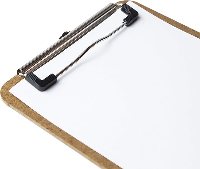 Mini Clipboard 6" x 9" (Set of 12) Memo Clipboard | Small Clipboards 6x9 with Low Profile Clip, Mini Clipboards 6x9, Little Clipboards Half Size | Office, Teacher, Classroom & Back to School Supplies