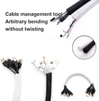 25ft – 1" Split Braided Cable Sleeve – Self-Wrapping Wire Loom Cord Protector for Power Cords, PC, TV, Automotive, and Audio Cable Management – Flexible Cable Organizer – Black