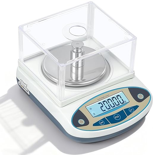 CGOLDENWALL High Precision Lab Scale Digital Analytical Electronic Balance Laboratory Precision Scale Jewelry Scales Kitchen Precision Weighing Electronic Scales 0.01g Calibrated (2000g, 0.01g)