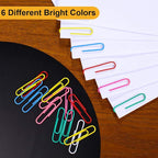 Paper Clips?100PCS Paper Clips Large 2 Inch (50mm), Durable & Rust Resistant Colored Paper Clips Ideal for Office School and Personal Document Organization