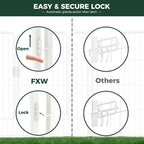 FXW Rollick Unleashed Dog Playpen for Indoor, Yard, RV Camping, 32 inch 16 Panels for Medium and Large Dogs, White│Patented