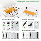 RESTMO 5-Piece Outdoor Waterproof Electrical Box Set – 12.5" x 8.5" x 5" Large & 7.1" x 2.3" x 2.3" Small, Weatherproof Boxes for Power Strip, Outlet, Plug, Socket, Timer, Holiday Light, White