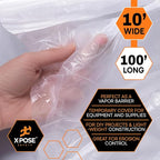 Clear Poly Sheeting - Heavy Duty, 6 Mil Thick Plastic Tarp – Waterproof Vapor and Dust Protective Equipment Cover, Construction and Industrial Use (10' x 100') (1, 8.5 Mil 20' x 100')