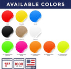 Fluorescent Red 1-Inch Circle Dot Stickers – 1,000 Round Strong Adhesive Labels per Roll, Colored Stickers for Garage Sale Price Tags, Classroom, Inventory, Office & Yard Sale Supplies, Made in USA