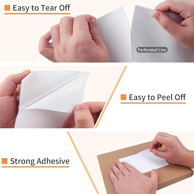 L LIKED 8000 Thermal Shipping Labels 4”x 6”in Fanfold, Permanent Adhesive, Perforated Line Labels Compatible with Direct Thermal Printings (2 Stacks, 4000 Labels/Stack)