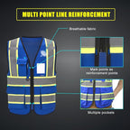 AYKRM Custom Logo Personalised Printed High Visibility Reflective 2 two tone work construction Safety Vest