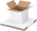 Shipping Boxes 6x6x6 Set of 6, White Corrugated Cardboard Box for Mailing Business Packaging