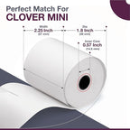 Receipt Paper for Clover Mini and Clover Mobile Thermal Printer - Receipt Paper Rolls Compatible with Clover Mini POS models C200, C300, C301, C302, C305 (10 Rolls)