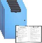 Clipboard Folder, 6 Pack A4 Foldable Clipboards File Folder Flip Writing Pad for Memo Form Document & School Office Work - Blue