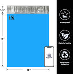 POLYSELLS 200 pcs 10x13 Inches Blue Poly Mailers Shipping Envelopes, Strong Adhesive Sealing, Waterproof, and Tear-resistant Postal Mailing Bags for Small Business, Clothes, Non-Fragile Items