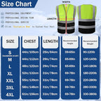 BeautyWill 10/20 Pack Custom Logo Safety Vest,Bulk High Visibility Class 2 Reflective Work Vests