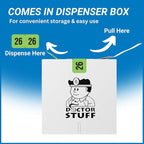 2026 Year Stickers, Doctor Stuff 2026 Chart Stickers, Fluorescent Green Color Coded, USA Made Year Labels for End Tab File Folders, 500 Labels/Roll in a Dispenser Box, 3/4" x 1-1/2"