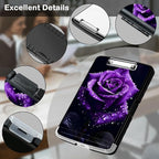 Clipboard with Storage,Office Supplies Nursing Clipboards Folder with Pen Holder Plastic Storage ClipBoard Foldable for Teacher Nurse,Purple Rose